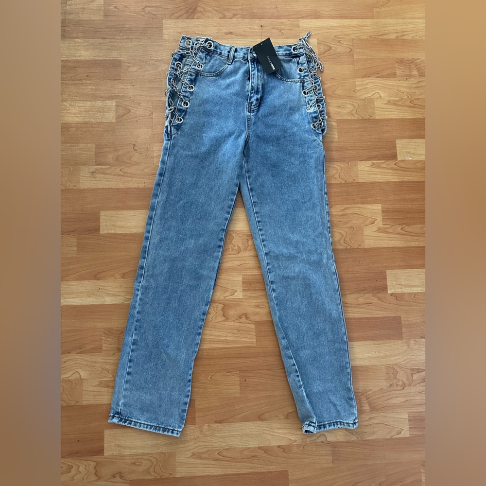 Light wash denim jeans